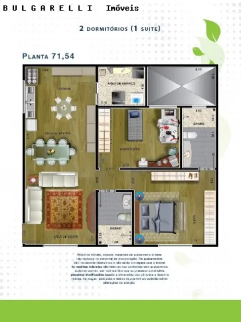 Foto 6 de Apartamento com 2 quartos à venda, 72m2 em Jarinu - SP