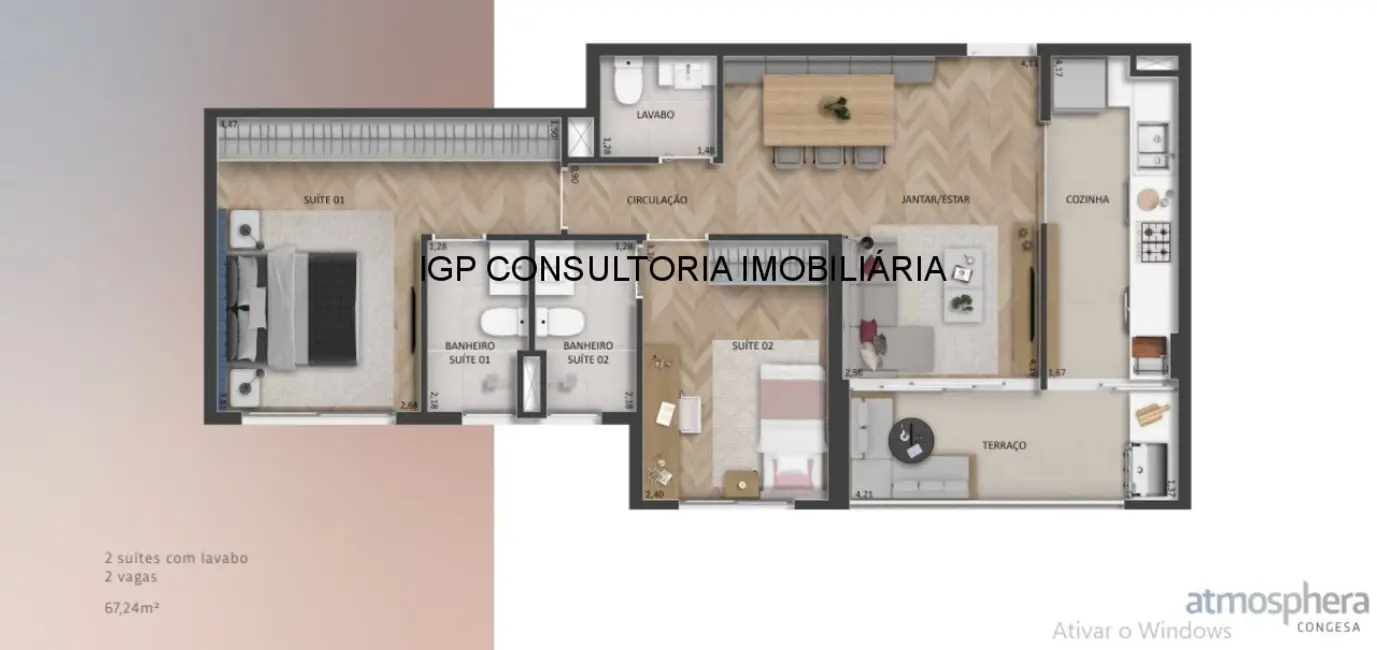 Foto 1 de Apartamento com 2 quartos à venda, 67m2 em Centro, Indaiatuba - SP