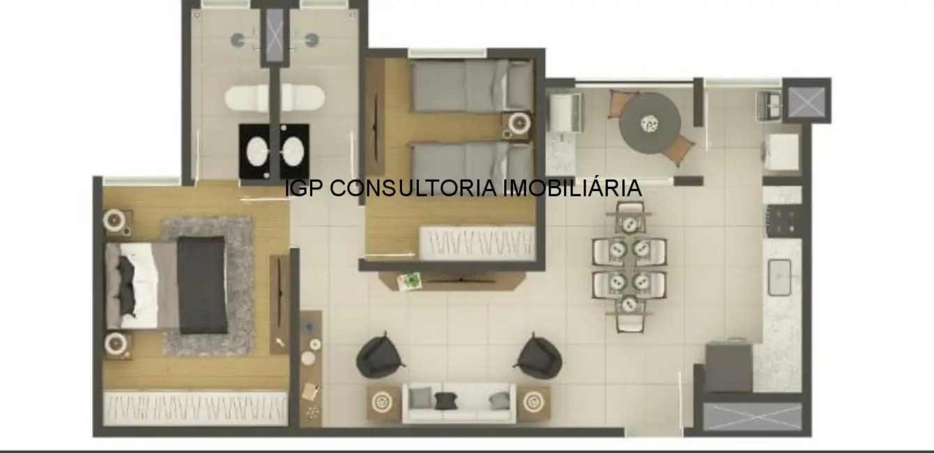 Foto 1 de Apartamento com 2 quartos à venda, 66m2 em Jardim Santiago, Indaiatuba - SP