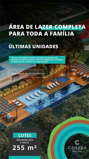Foto 4 de Terreno / Lote à venda, 255m2 em Piracicaba - SP