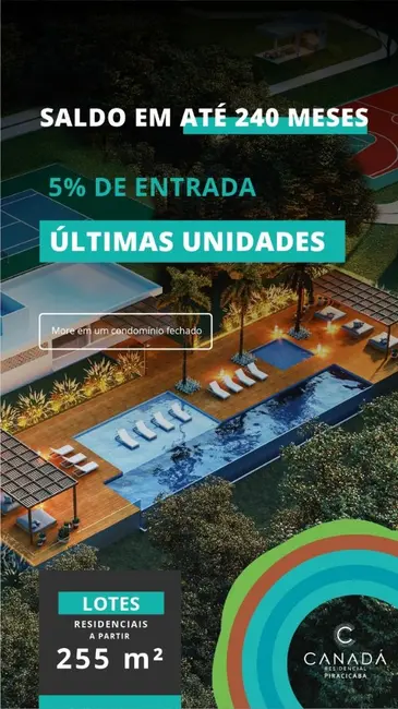 Foto 5 de Terreno / Lote à venda, 255m2 em Piracicaba - SP