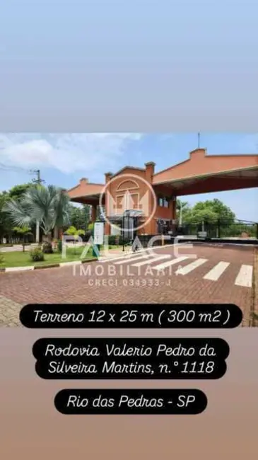 Foto 2 de Terreno / Lote à venda, 300m2 em Rio Das Pedras - SP