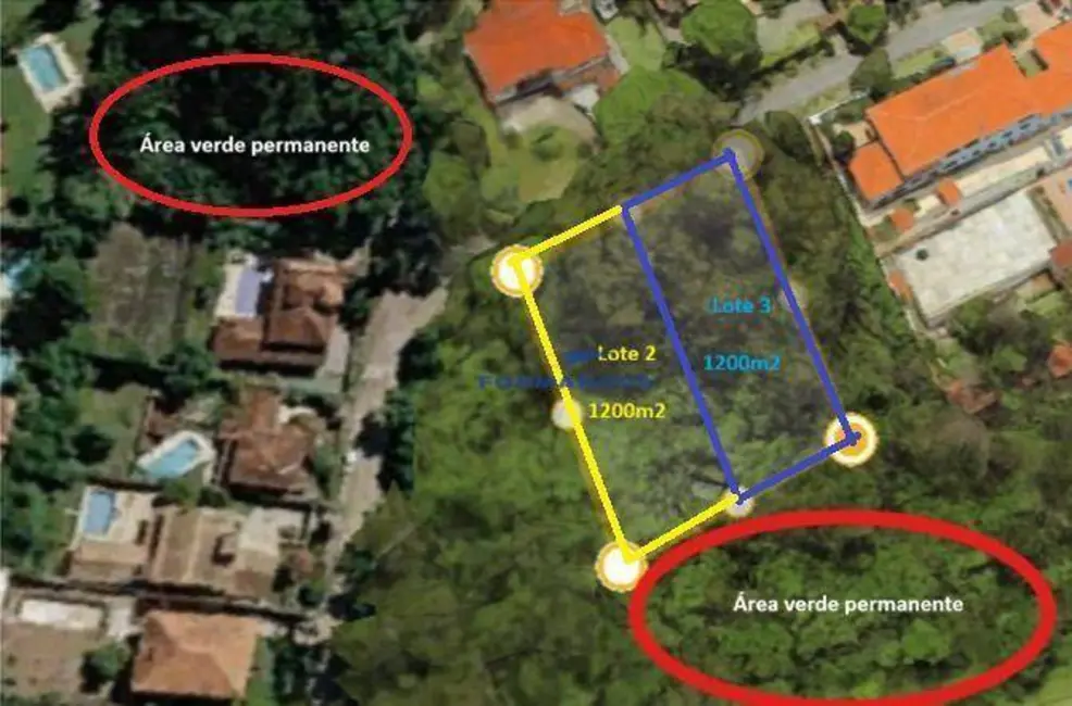 Foto 1 de Terreno / Lote à venda, 1200m2 em Algarve, Cotia - SP