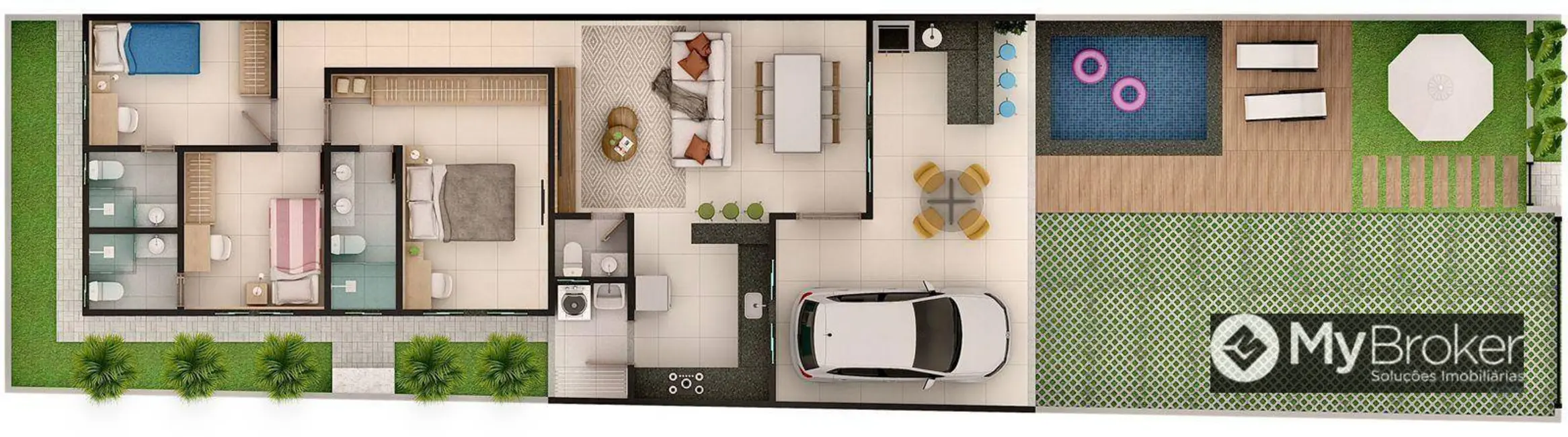 Foto 3 de Casa com 3 quartos à venda, 225m2 em Cardoso Continuação, Aparecida De Goiania - GO