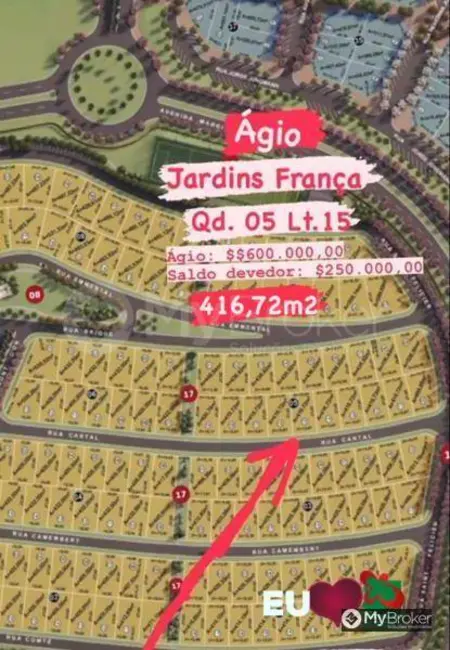 Foto 7 de Terreno / Lote à venda, 416m2 em Goiania - GO