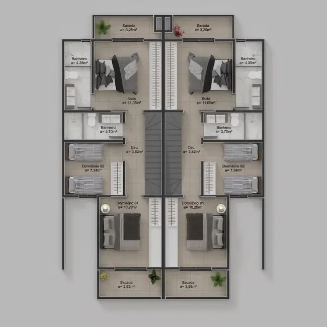 Sobrado com 3 quartos à venda, 170m2 em Praia do Sonho (Ens Brito), Palhoca - SC - imagem 6 Foto 6 de Sobrado com 3 quartos à venda, 170m2 em Praia do Sonho (Ens Brito), Palhoca - SC
