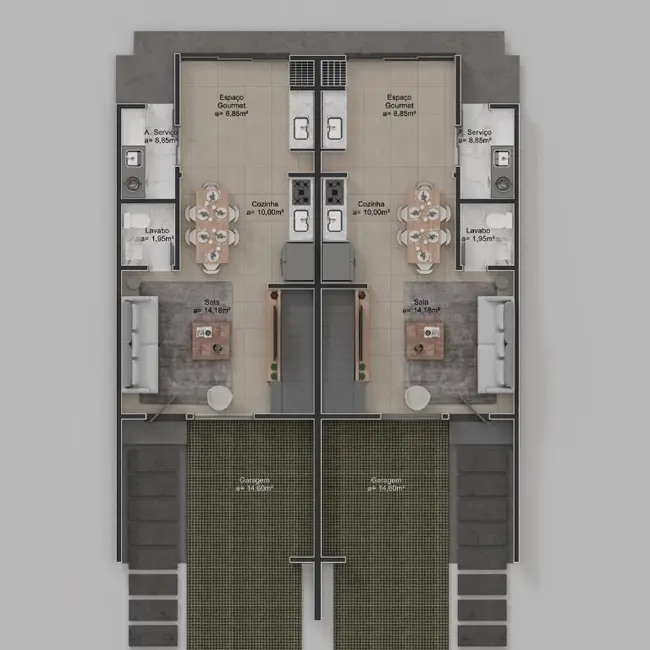 Sobrado com 3 quartos à venda, 170m2 em Praia do Sonho (Ens Brito), Palhoca - SC - imagem 5 Foto 5 de Sobrado com 3 quartos à venda, 170m2 em Praia do Sonho (Ens Brito), Palhoca - SC