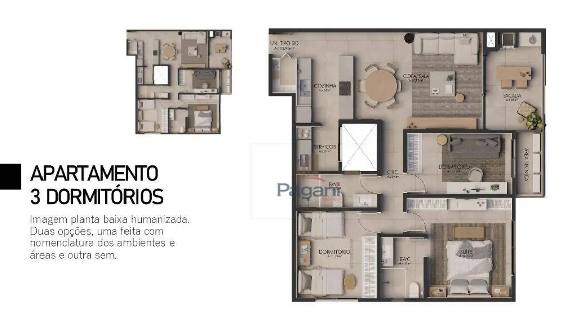 Foto 8 de Apartamento com 2 quartos à venda, 82m2 em Balneário Ponta do Papagaio (Ens Brito), Palhoca - SC