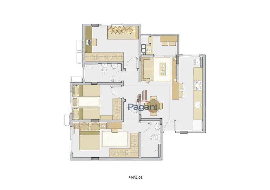 Foto 7 de Apartamento com 3 quartos à venda, 83m2 em Nova Palhoça, Palhoca - SC