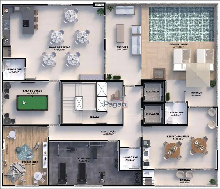 Foto 5 de Apartamento com 2 quartos à venda, 76m2 em Palhoca - SC