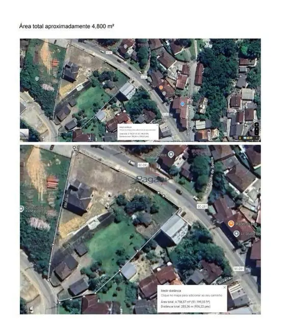 Foto 8 de Terreno / Lote à venda, 4800m2 em Colônia Santana, Sao Jose - SC