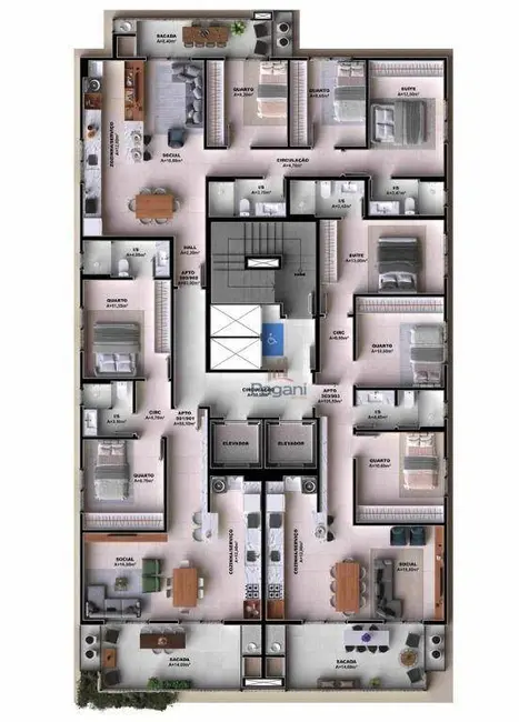 Foto 5 de Apartamento com 1 quarto à venda, 87m2 em Palhoca - SC