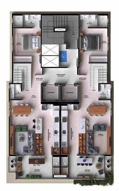 Foto 6 de Apartamento com 1 quarto à venda, 87m2 em Palhoca - SC