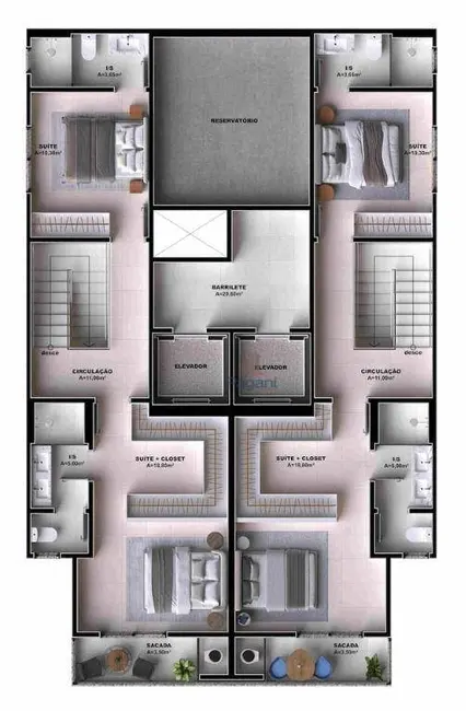 Foto 7 de Apartamento com 1 quarto à venda, 87m2 em Palhoca - SC