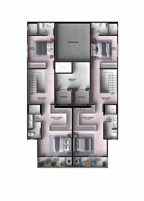 Foto 8 de Apartamento com 1 quarto à venda, 87m2 em Palhoca - SC