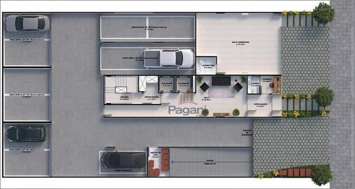 Foto 3 de Apartamento com 3 quartos à venda, 108m2 em Palhoca - SC