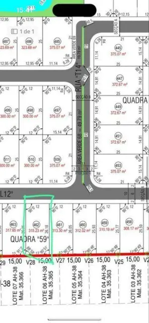 Foto 2 de Terreno / Lote à venda, 315m2 em Palhoca - SC