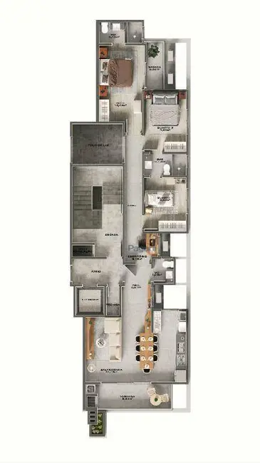 Foto 8 de Apartamento com 3 quartos à venda, 98m2 em Palhoca - SC