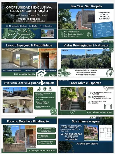 Foto 2 de Casa de Condomínio com 3 quartos à venda, 380m2 em Aruja - SP