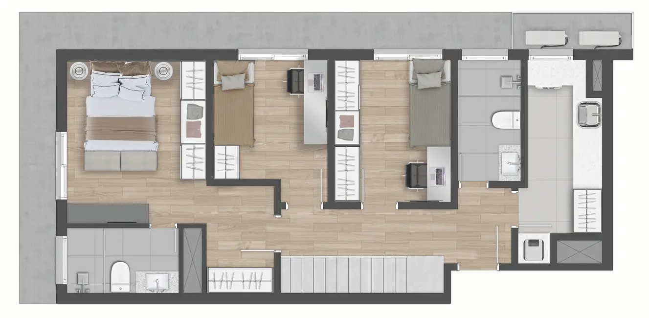 Apartamento com 2 quartos à venda, 67m2 em Petrópolis, Porto Alegre - RS - imagem 6 Foto 6 de Apartamento com 2 quartos à venda, 67m2 em Petrópolis, Porto Alegre - RS