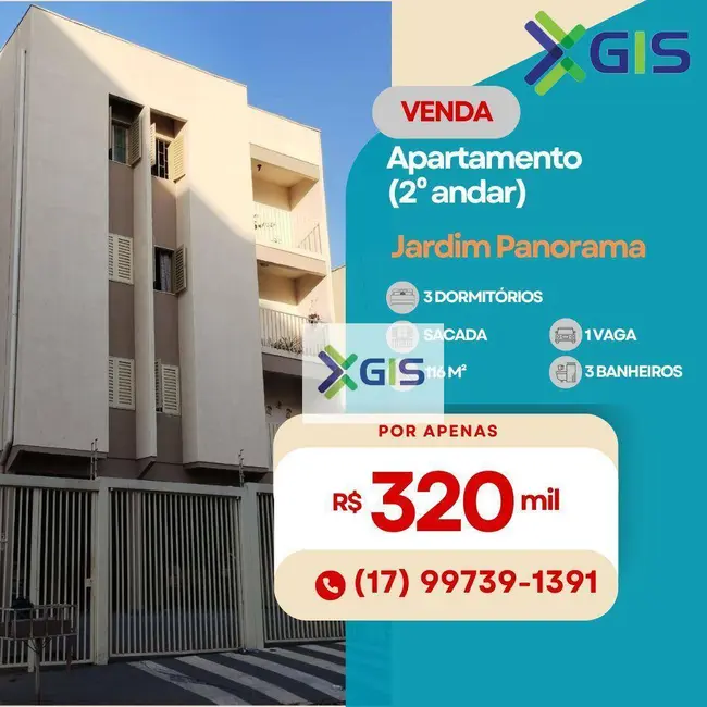 Foto 1 de Apartamento com 3 quartos à venda, 146m2 em Jardim Panorama, Sao Jose Do Rio Preto - SP