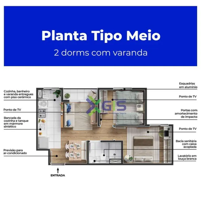 Apartamento com 2 quartos à venda, 41m2 em Jardim Simões, Sao Jose Do Rio Preto - SP - imagem 5 Foto 5 de Apartamento com 2 quartos à venda, 41m2 em Jardim Simões, Sao Jose Do Rio Preto - SP