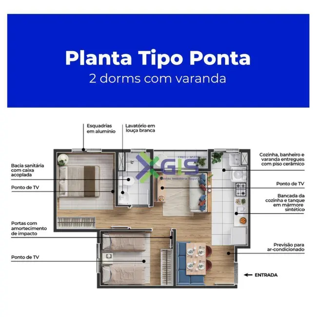 Apartamento com 2 quartos à venda, 41m2 em Jardim Simões, Sao Jose Do Rio Preto - SP - imagem 6 Foto 6 de Apartamento com 2 quartos à venda, 41m2 em Jardim Simões, Sao Jose Do Rio Preto - SP