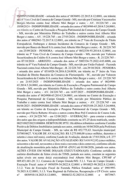 Foto 6 de Apartamento com 8 quartos à venda, 809m2 em Jardim dos Estados, Campo Grande - MS