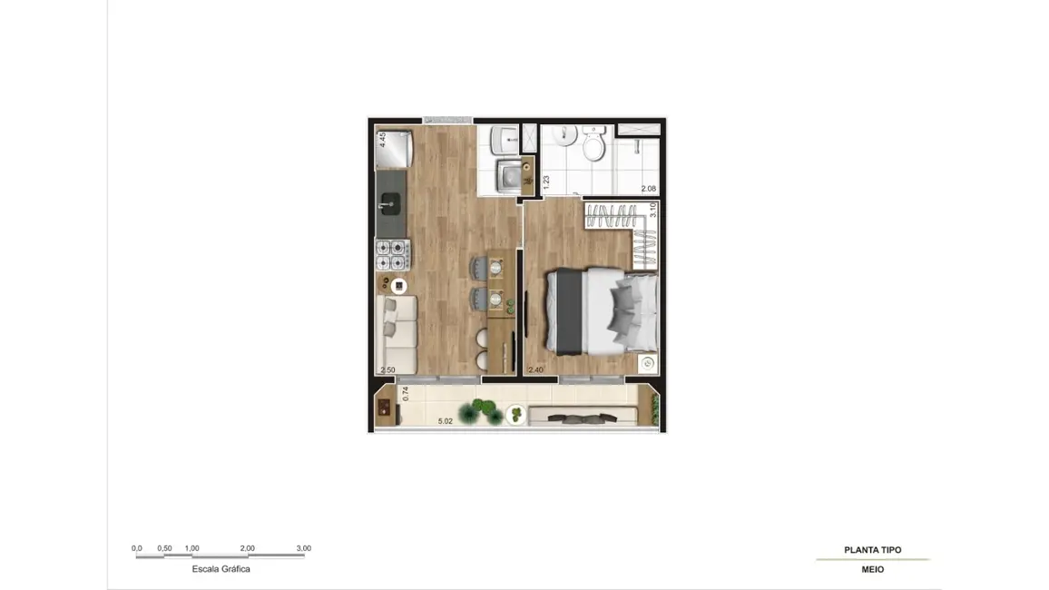 Foto 8 de Apartamento com 2 quartos à venda, 35m2 em Parque Vitória, São Paulo - SP