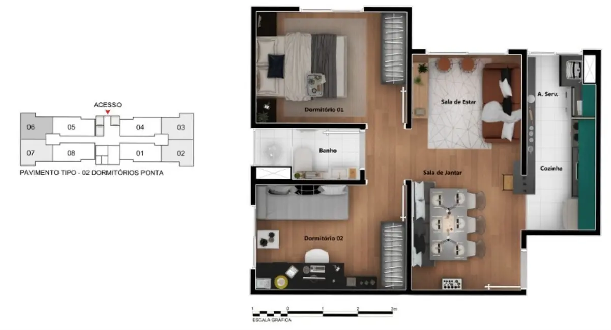 Apartamento com 2 quartos à venda, 43m2 em Vila Santos, São Paulo - SP - imagem 9 Foto 9 de Apartamento com 2 quartos à venda, 43m2 em Vila Santos, São Paulo - SP