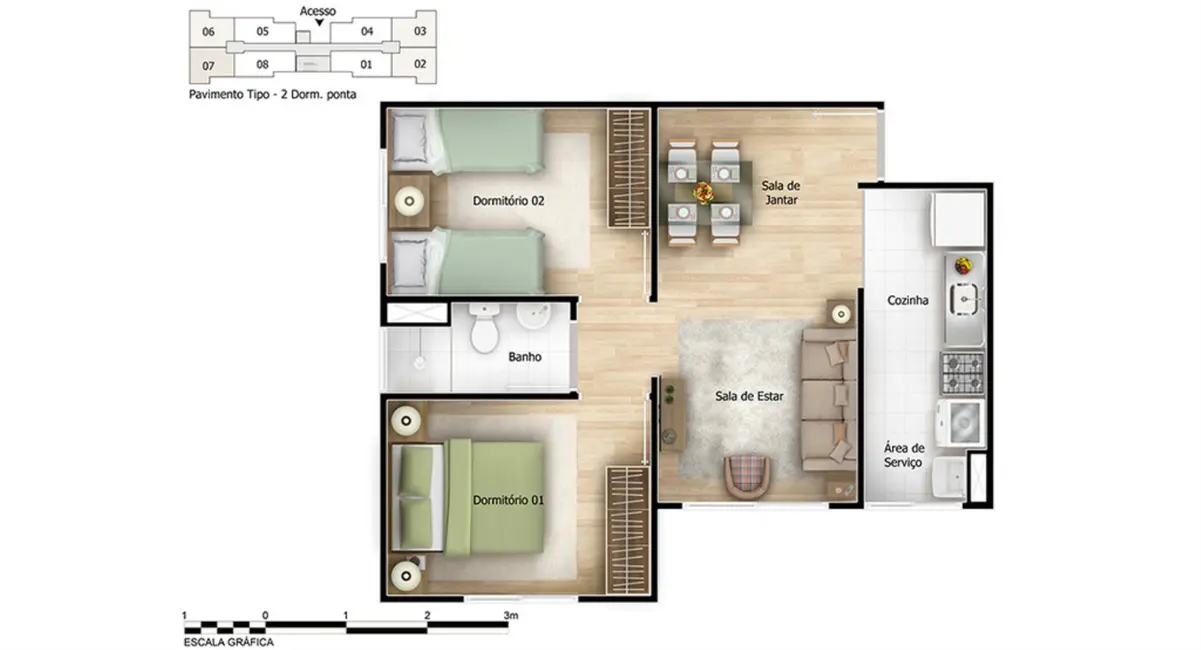 Foto 9 de Apartamento com 1 quarto à venda, 42m2 em Jardim Gilda Maria, São Paulo - SP