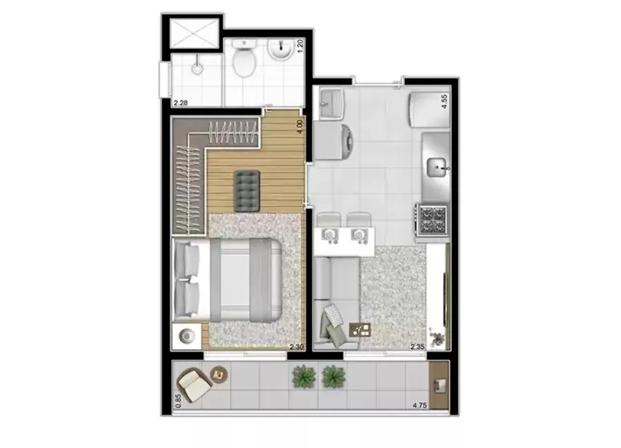 Foto 9 de Apartamento com 1 quarto à venda, 31m2 em Vila Penteado, São Paulo - SP