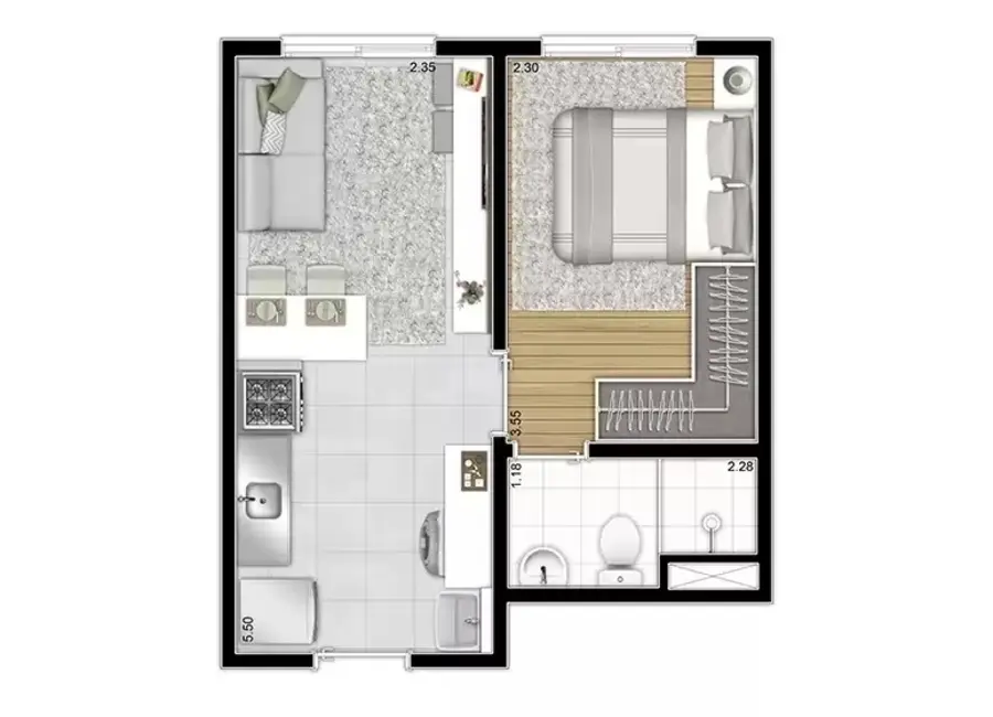 Foto 6 de Apartamento com 1 quarto à venda, 31m2 em Vila Penteado, São Paulo - SP