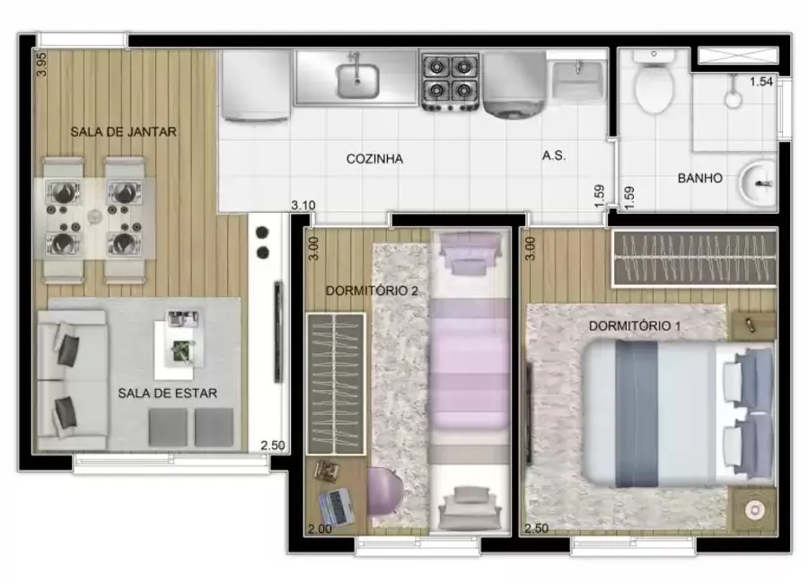 Foto 9 de Apartamento com 2 quartos à venda, 35m2 em Jardim Pedra Branca, São Paulo - SP