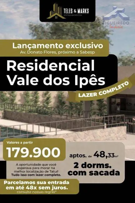 Foto 1 de Apartamento com 2 quartos à venda, 48m2 em Loteamento Modena, Tatui - SP