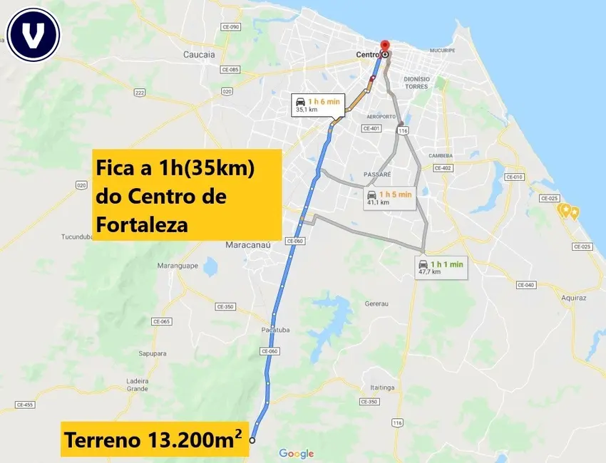 Foto 3 de Terreno / Lote à venda, 13200m2 em Alto São João, Pacatuba - CE