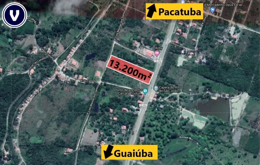 Foto 4 de Terreno / Lote à venda, 13200m2 em Alto São João, Pacatuba - CE