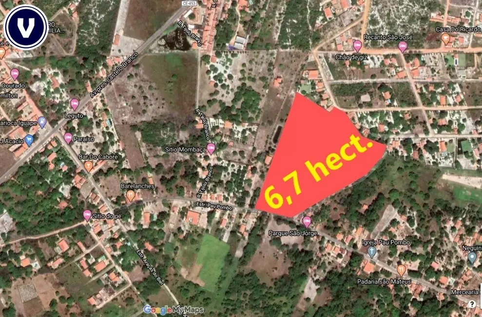 Foto 2 de Terreno / Lote à venda, 76000m2 em Aquiraz - CE