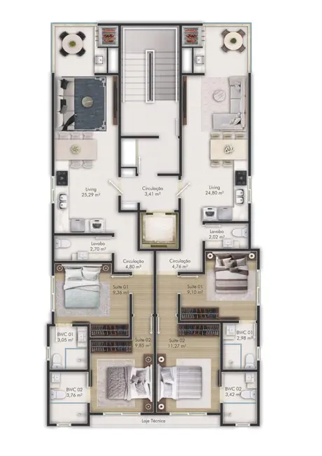 Foto 6 de Apartamento com 2 quartos à venda, 85m2 em Itapema - SC