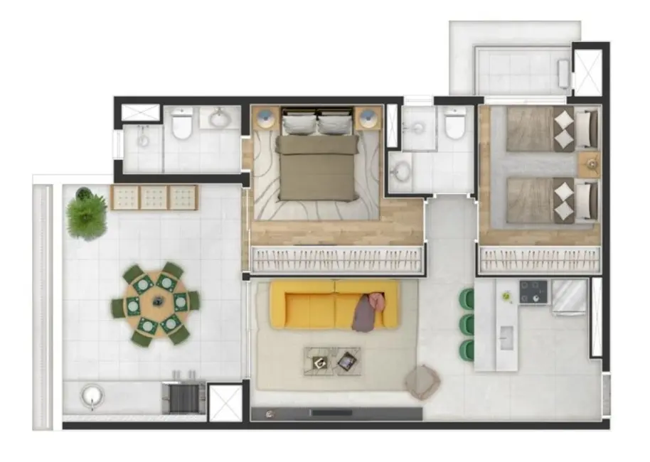 Foto 4 de Apartamento com 2 quartos à venda, 52m2 em Jardim Paulista, São Paulo - SP