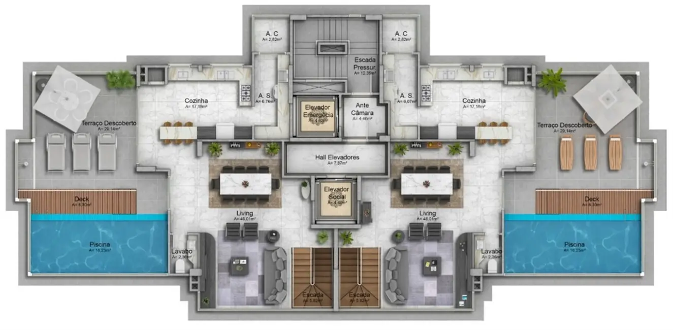Foto 6 de Apartamento com 4 quartos à venda, 146m2 em Pioneiros, Balneario Camboriu - SC