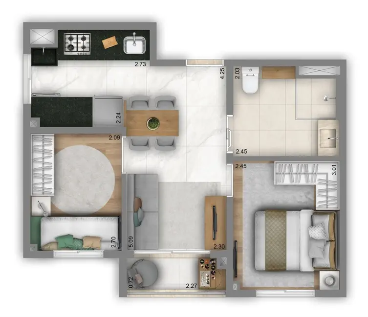 Foto 7 de Apartamento com 2 quartos à venda, 38m2 em Vila São José, São Paulo - SP