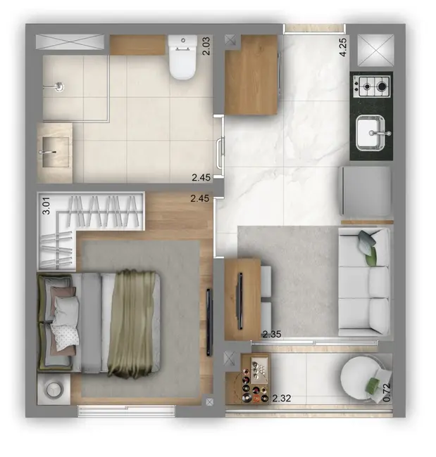 Foto 6 de Apartamento com 2 quartos à venda, 38m2 em Vila São José, São Paulo - SP