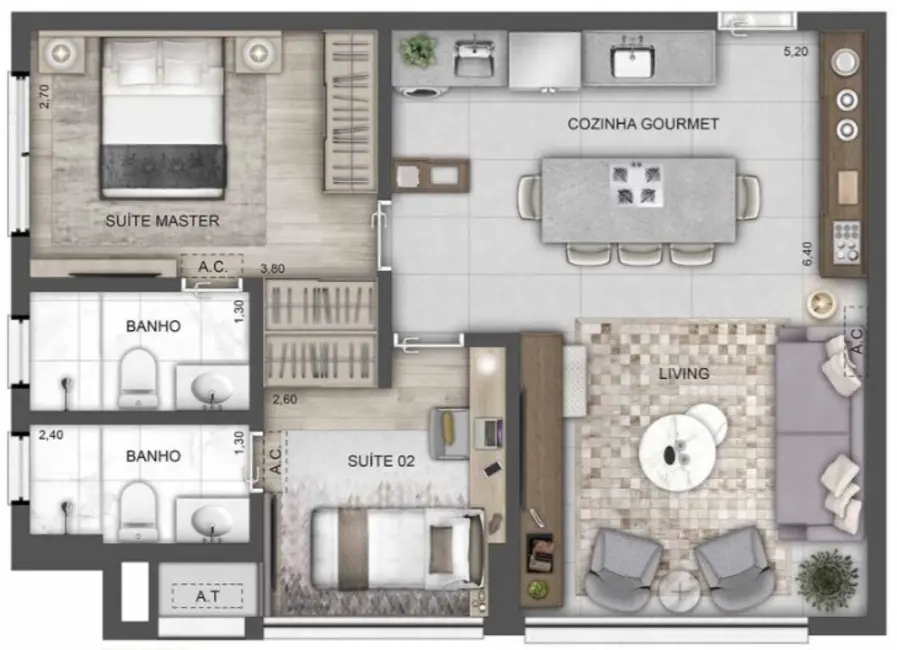 Foto 4 de Apartamento com 4 quartos à venda, 164m2 em Perdizes, São Paulo - SP