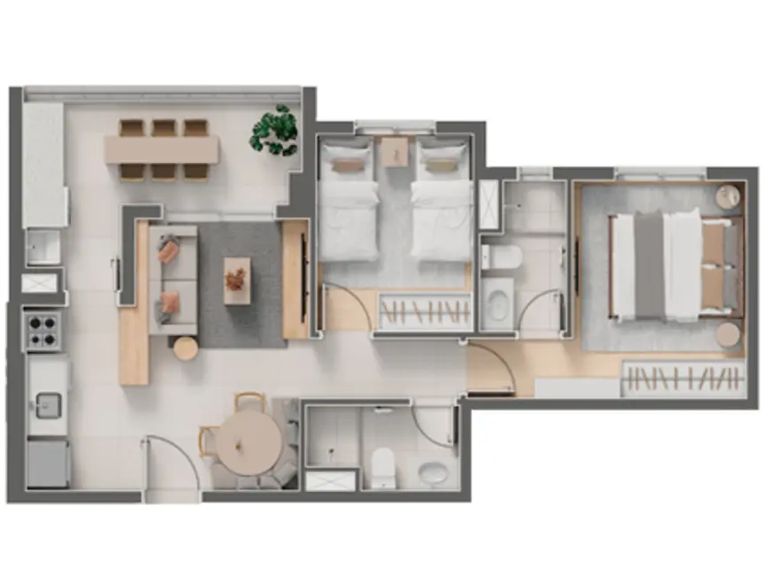 Foto 6 de Apartamento com 3 quartos à venda, 75m2 em Mirandópolis, São Paulo - SP