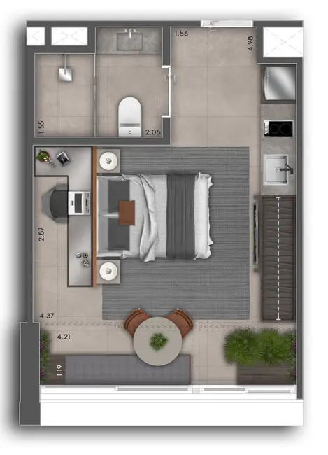 Apartamento com 1 quarto à venda, 29m2 em Perdizes, São Paulo - SP - imagem 7 Foto 7 de Apartamento com 1 quarto à venda, 29m2 em Perdizes, São Paulo - SP