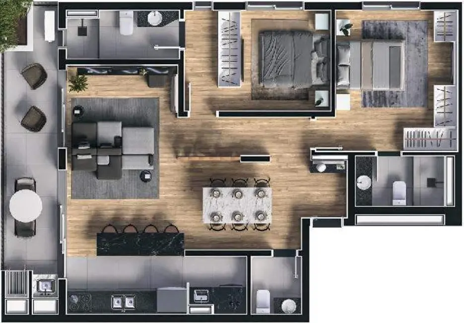 Foto 21 de Apartamento com 2 quartos à venda, 128m2 em Portão, Curitiba - PR
