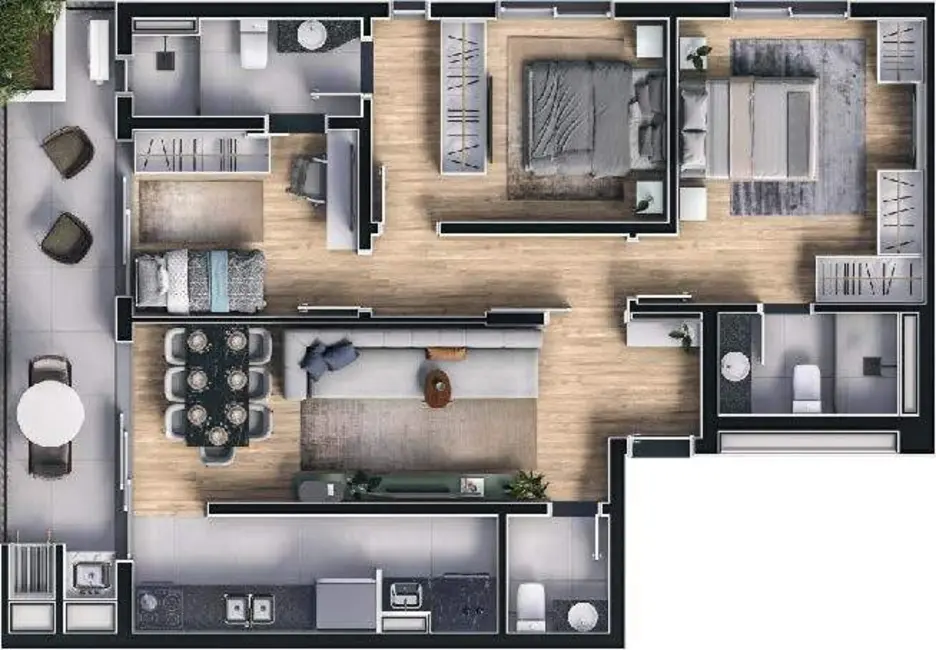 Foto 20 de Apartamento com 2 quartos à venda, 128m2 em Portão, Curitiba - PR