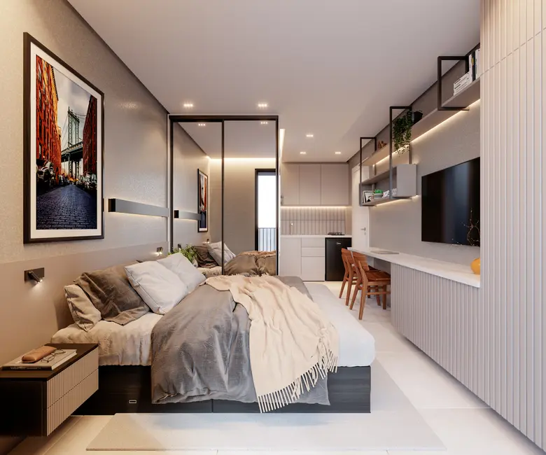 Foto 5 de Apartamento com 1 quarto à venda, 27m2 em Alto da Glória, Curitiba - PR