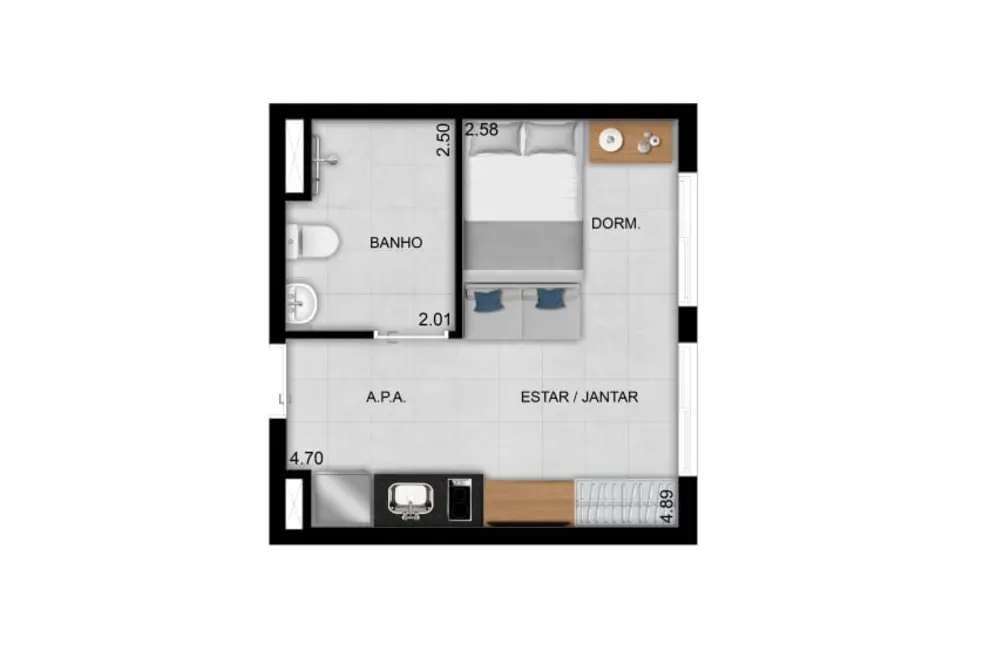 Foto 8 de Apartamento com 1 quarto à venda, 26m2 em Cidade Patriarca, São Paulo - SP